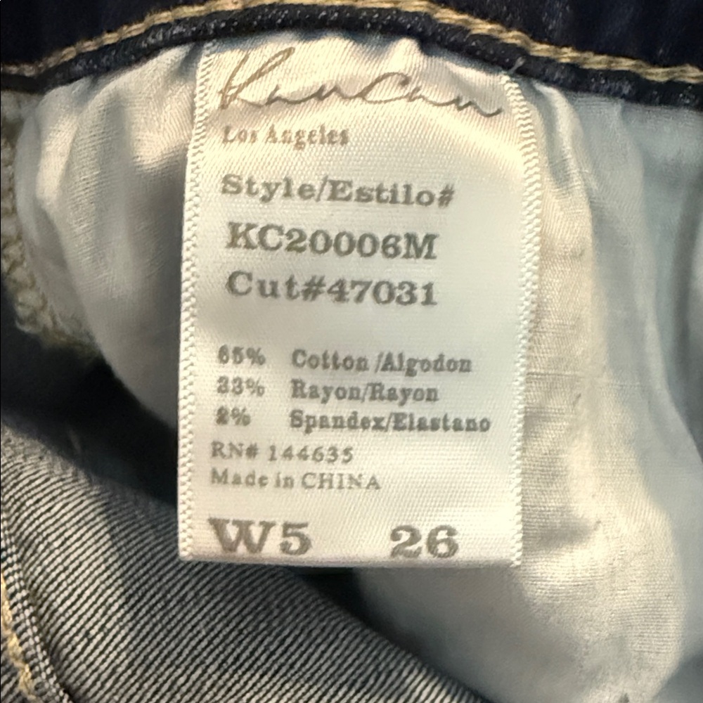 Kancan Mid Rise Denim Shorts - Picture 2 of 3